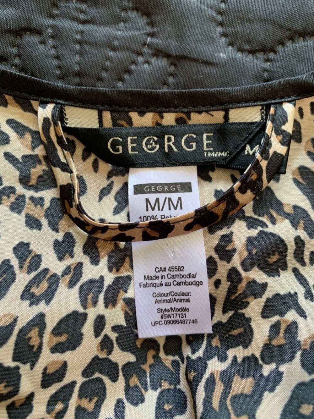 Silky Leopard Print Robe by George - Picture 6 of 6